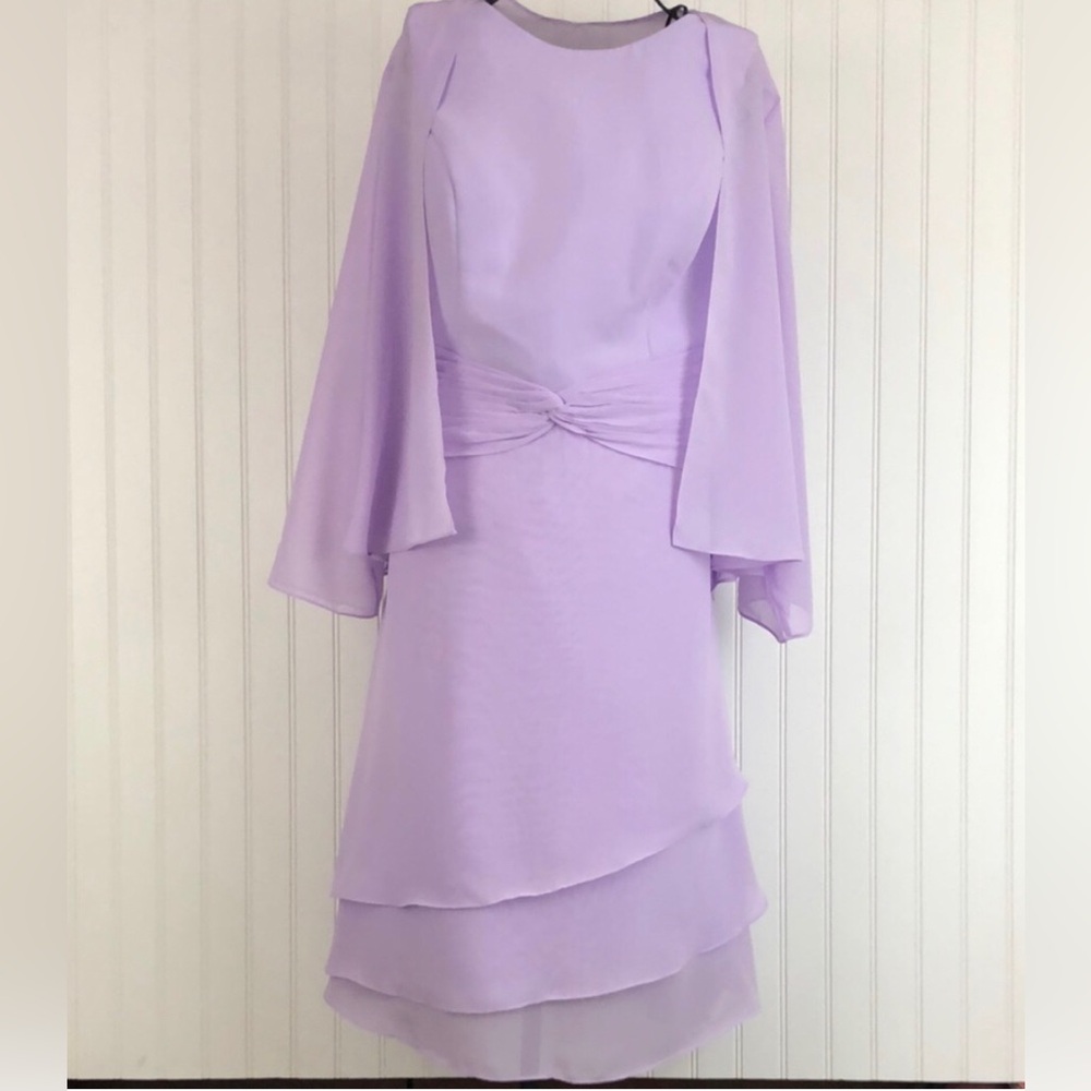 Purple Midi Tiered Dress from Gown Gallery